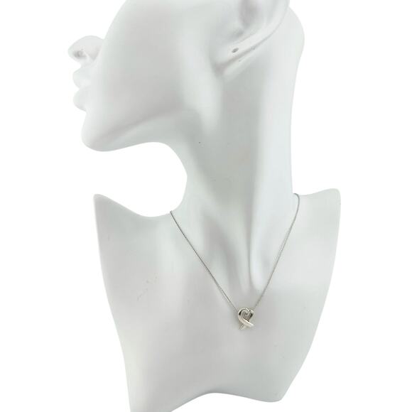 Tiffany & Co Paloma Picasso Small Loving Heart Pendant Necklace 16" Chain - Picture 10 of 10